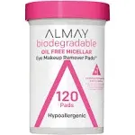 Almay Biodegradable Eye Makeup Remover Pads, Longwear & Waterproof - 80 pads