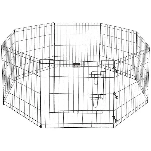 Pet Trex 8-Panel 24 in. x 24 in. Exercise Playpen with Gate HWD630512