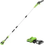 Greenworks 24V 8" Cordless Pole Saw with 2Ah Battery and Charger 1402102