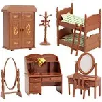 BananMelonBM Dollhouse Furniture Set for Kids Toys Miniature Doll House Accessories Pretend Play Toys for Boys Girls & Toddlers Age 3+ with Bedroom