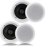 6.5 In-Wall / In-Ceiling Speakers, 2-Way Flush Mount Home Speaker Pair, 200 Watt