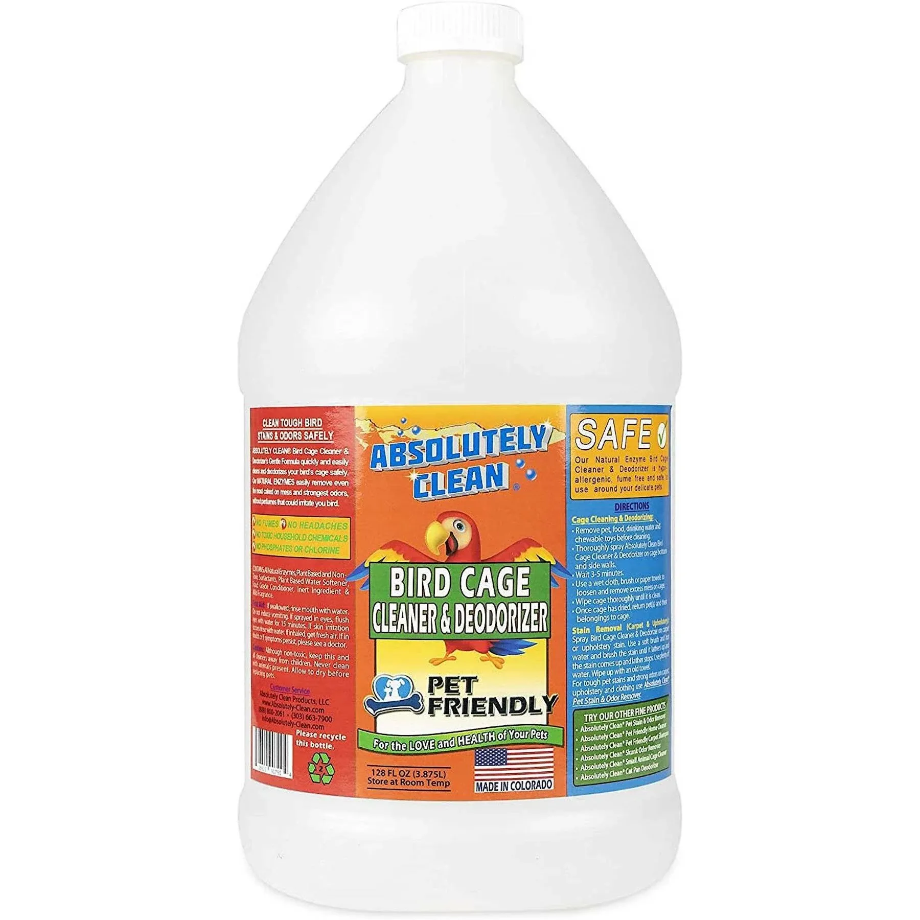 Amazing Bird Cage Cleaner and Deodorizer - Just Spray/Wipe - Safely &amp; Easily ...