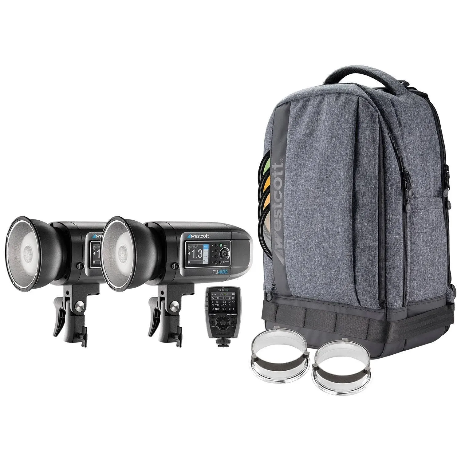 Westcott FJ400 Strobe 2-Light Backpack Kit with FJ-X3s Wireless Trigger for Sony