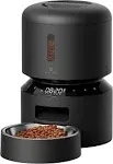 Petlibro Automatic Cat Feeder, Pet Dry Food Dispenser Triple Preservation & Stainless Steel Bowl, Small/Medium Pets - 3L, Black