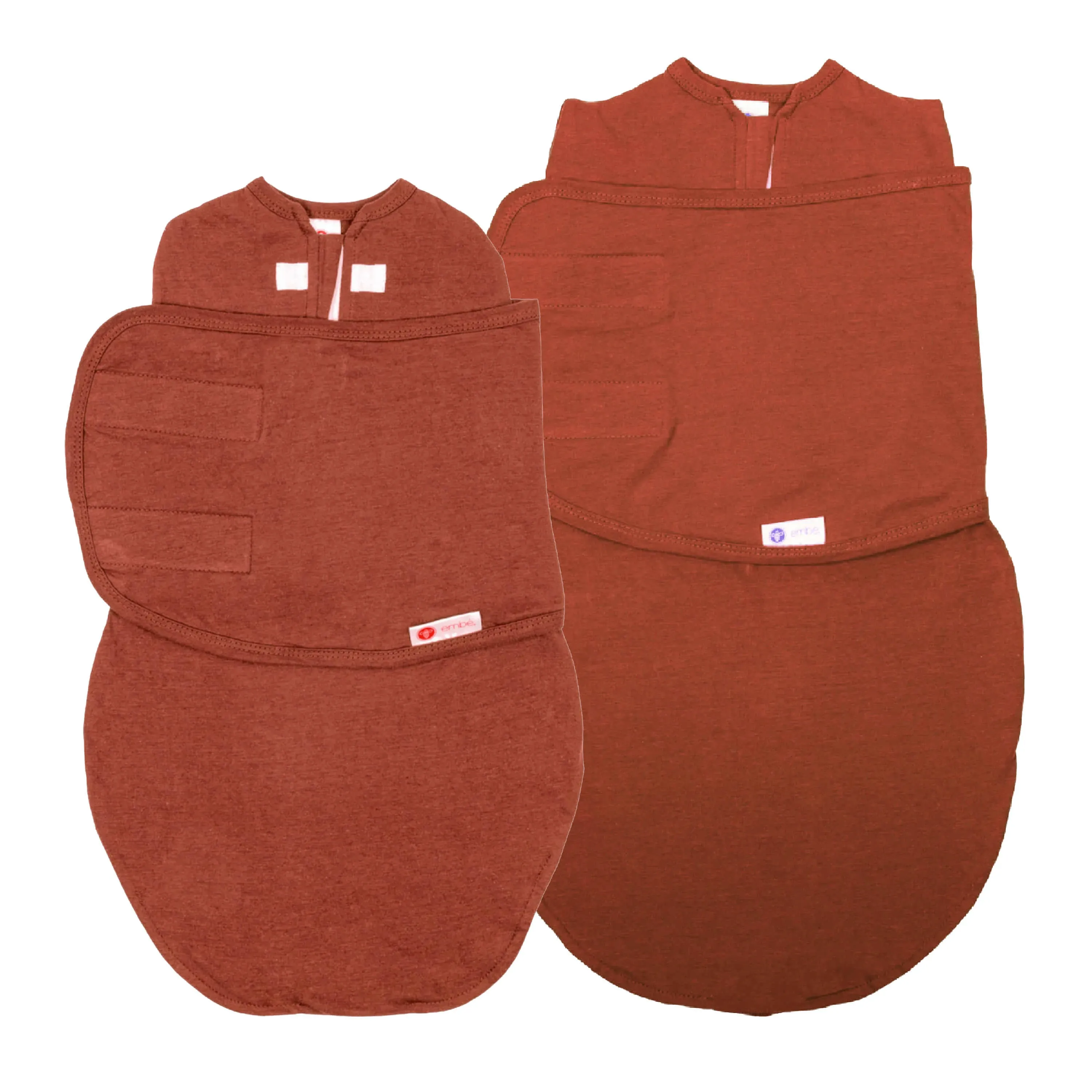 embe Infant 2-Stage Bundle, Starter & Transitional Swaddle Sack - Rust