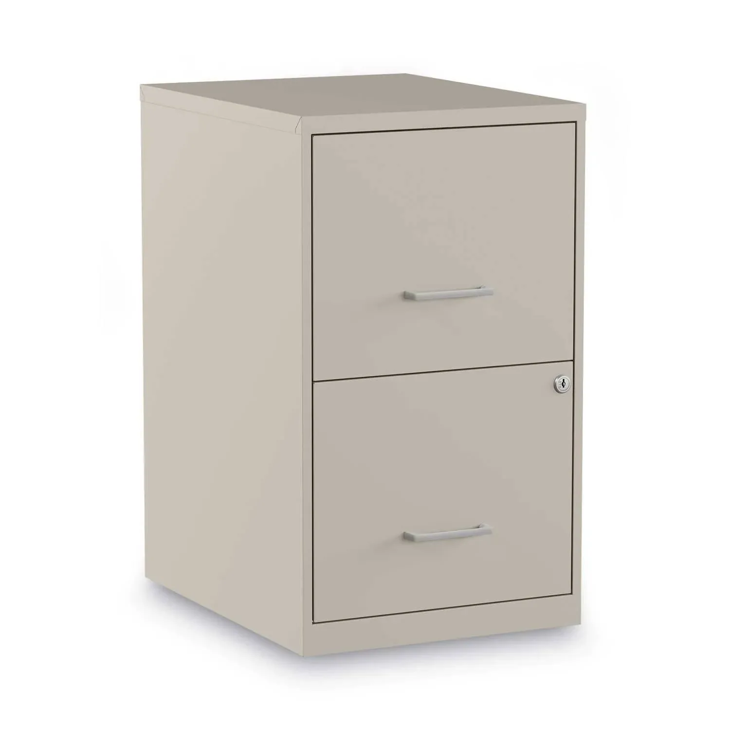 Alera Soho Vertical File Cabinet, 2 Drawers: File/File, Letter, Putty, 14" x 18" x 24.1"