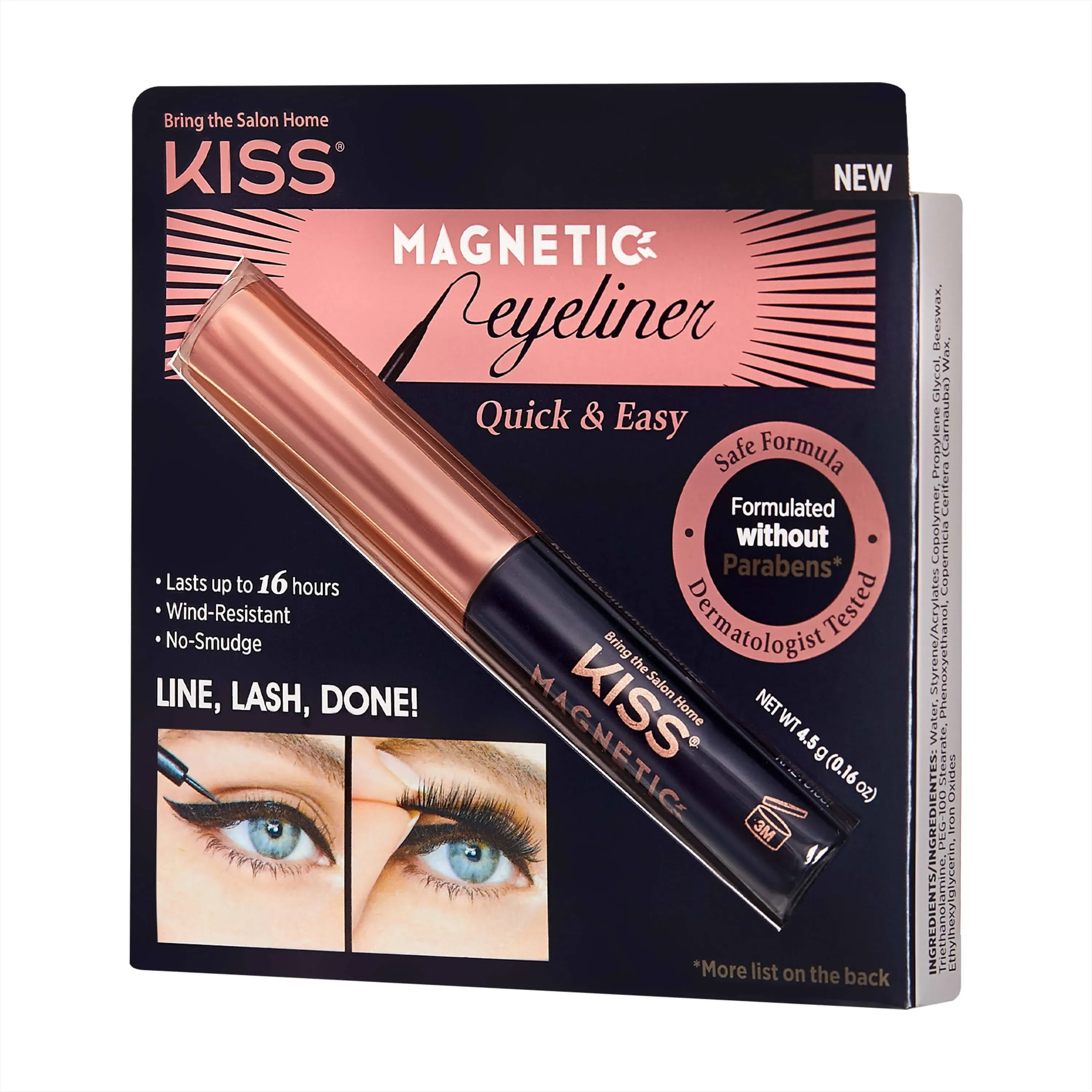 Kiss Eyeliner, Magnetic, Easy Liquid Application - 5 g