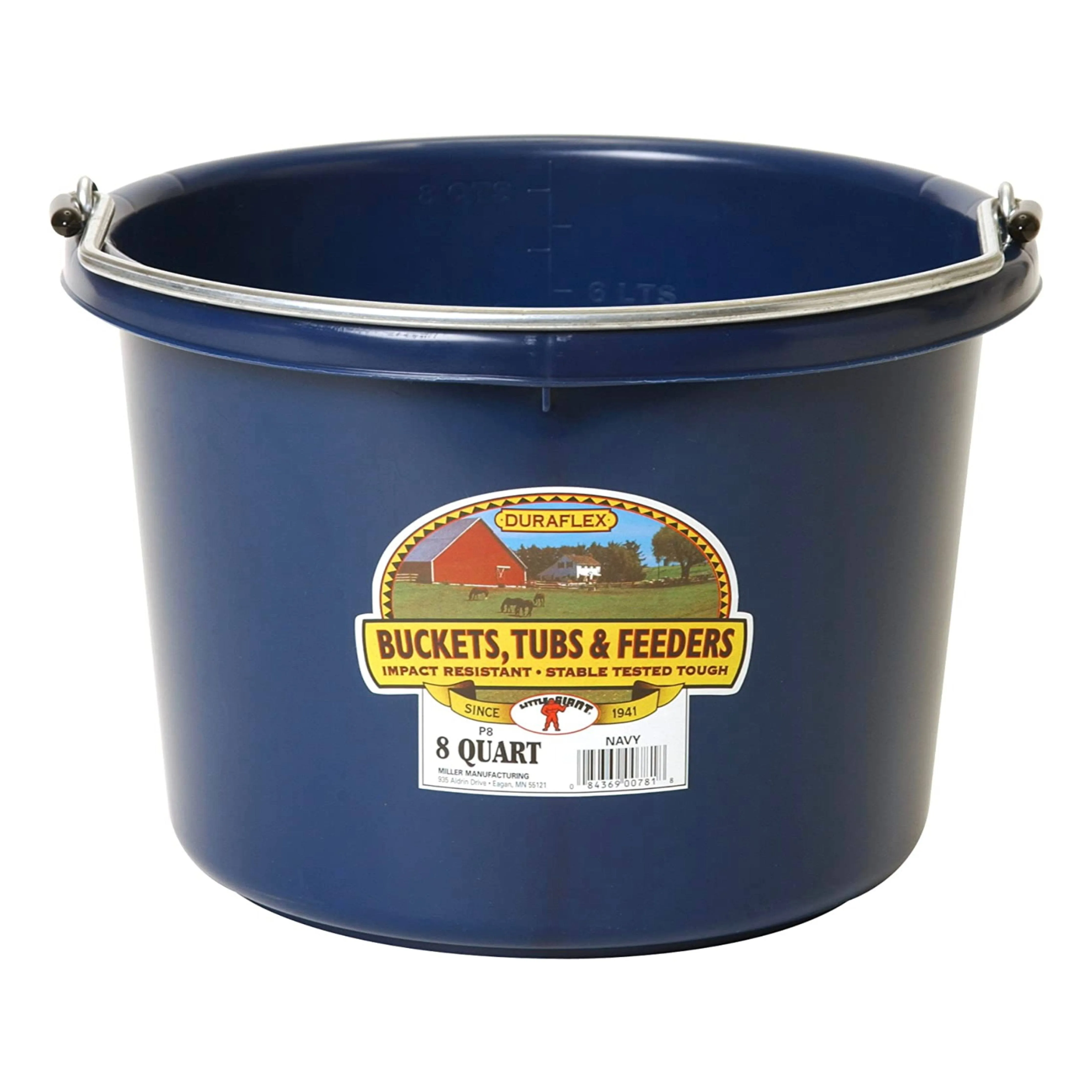 Little Giant Plastic Bucket 8 qt. Navy