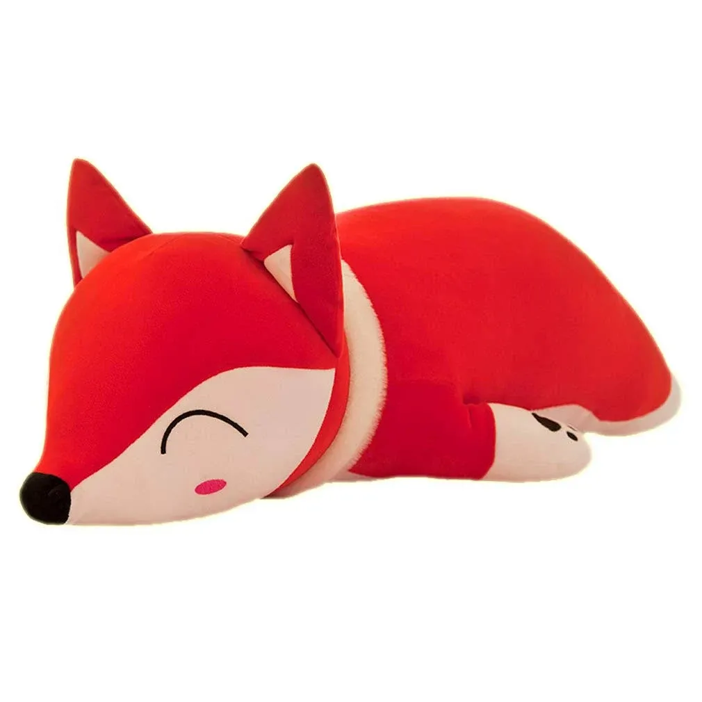 Stuffed Fox Animal Plush Toys 20 Inches Red Large Animal Stuffed Plushies Super Soft Cute Cuddly Pillow Cushion Stuff Dolls Birthday Xmas Gifts for Children Kids Boys Girls Room Decor, 20Inches