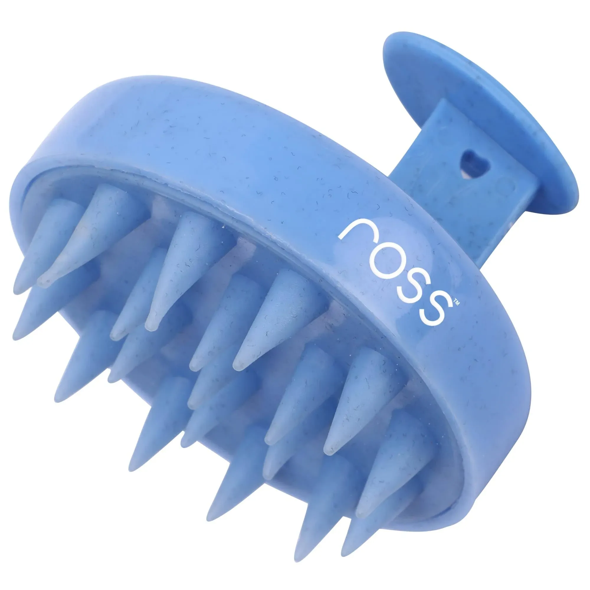 Ross Round Hair Scalp Massager Shampoo Brush, Super Soft Bristles, Exfoliating, Anti-Dandruff (Blue)