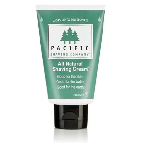 Pacific Shaving Shaving Cream, Natural - 3.4 fl oz