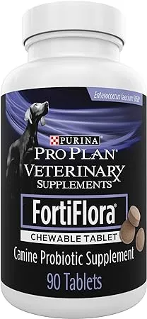 Purina Pro Plan Veterinary Supplements Dog FortiFlora 90 Chewable Tablets