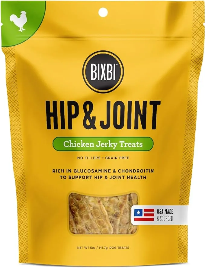 Bixbi Hip & Joint Chicken Breast Jerky Dog Treats - 5 oz bag