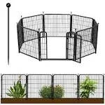 36 in(H) Garden Fence Wide Gate Low Threshold 10 Panels Total 22.5 Ft(L)