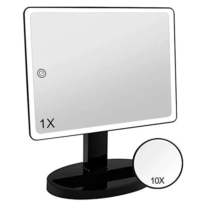 Funtouch Large Lighted Vanity Makeup Mirror with 88 LED, 360 Rotation Touch Scre