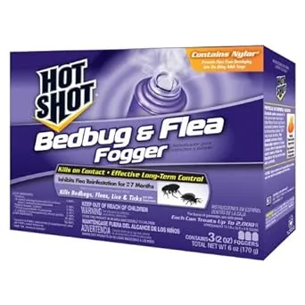 Hot Shot BedBug and Flea Fogger 2 Ounce Cans, 3 Count, With Nylar