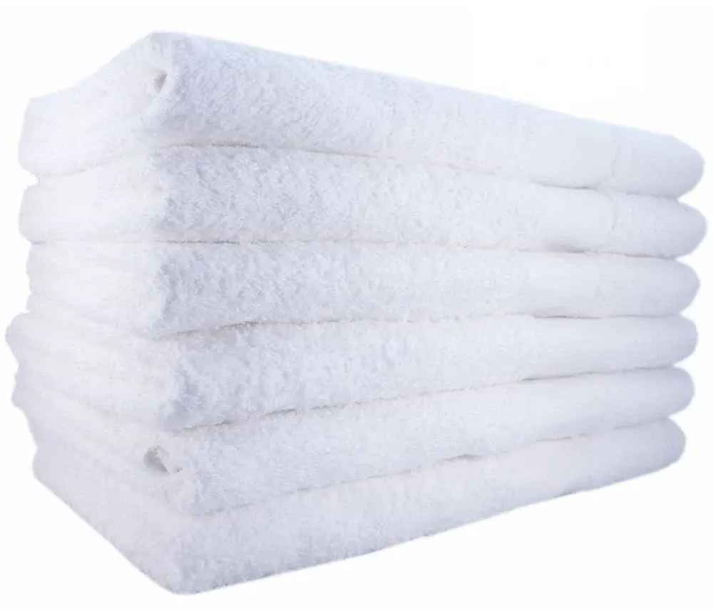 Soft Textiles Salon Towels - Pack of 12, 16x27 Inches, 100% Cotton, Ultra Soft, Absorbent Hand Towels (White)