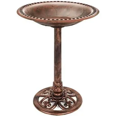 Best Choice Products Pedestal Copper Birdbath SKY4606