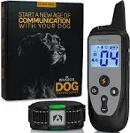 INVIROX Shock Collar for Large Dog [2024 Edition] 123 Levels Dog Shock Collar with Remote 1100yd Range Shock Collar for Medium Dogs 100% Waterproof Rechargeable Dog Training Collar with Remote