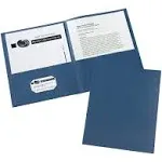 Avery Two-Pocket Folder, 40-Sheet Capacity, Dark Blue, 25/Box