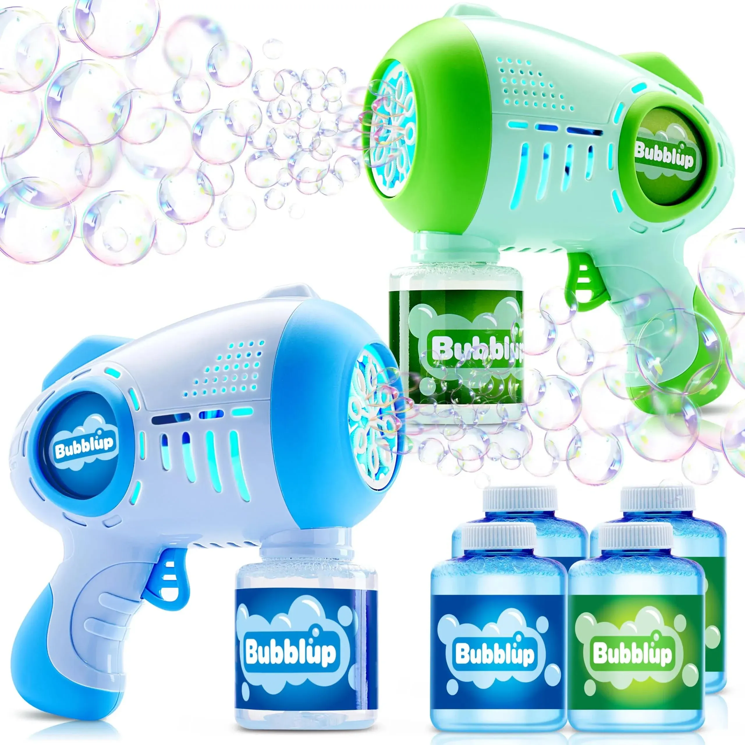 JOYIN 2 Bubble Guns with 2 Bubble Refill Solution