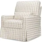 Namesake Crawford Pillowback Comfort Swivel Glider - Tan Gingham