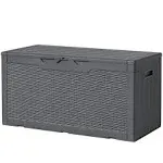 Devoko 100 Gallon Waterproof Resin Deck Box Outdoor Storage