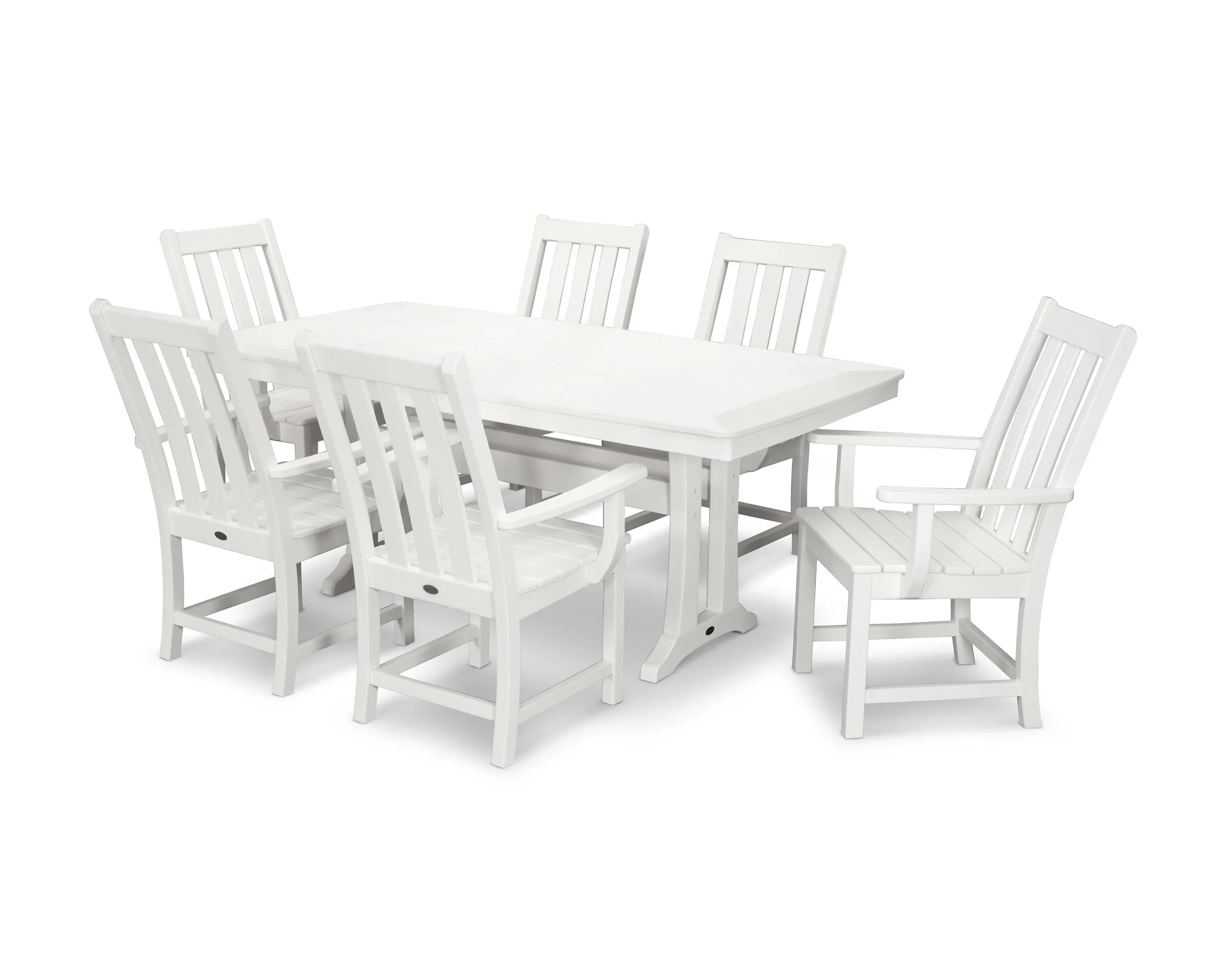 POLYWOOD® Vineyard Recycled Plastic 7 Piece Patio Dining Set