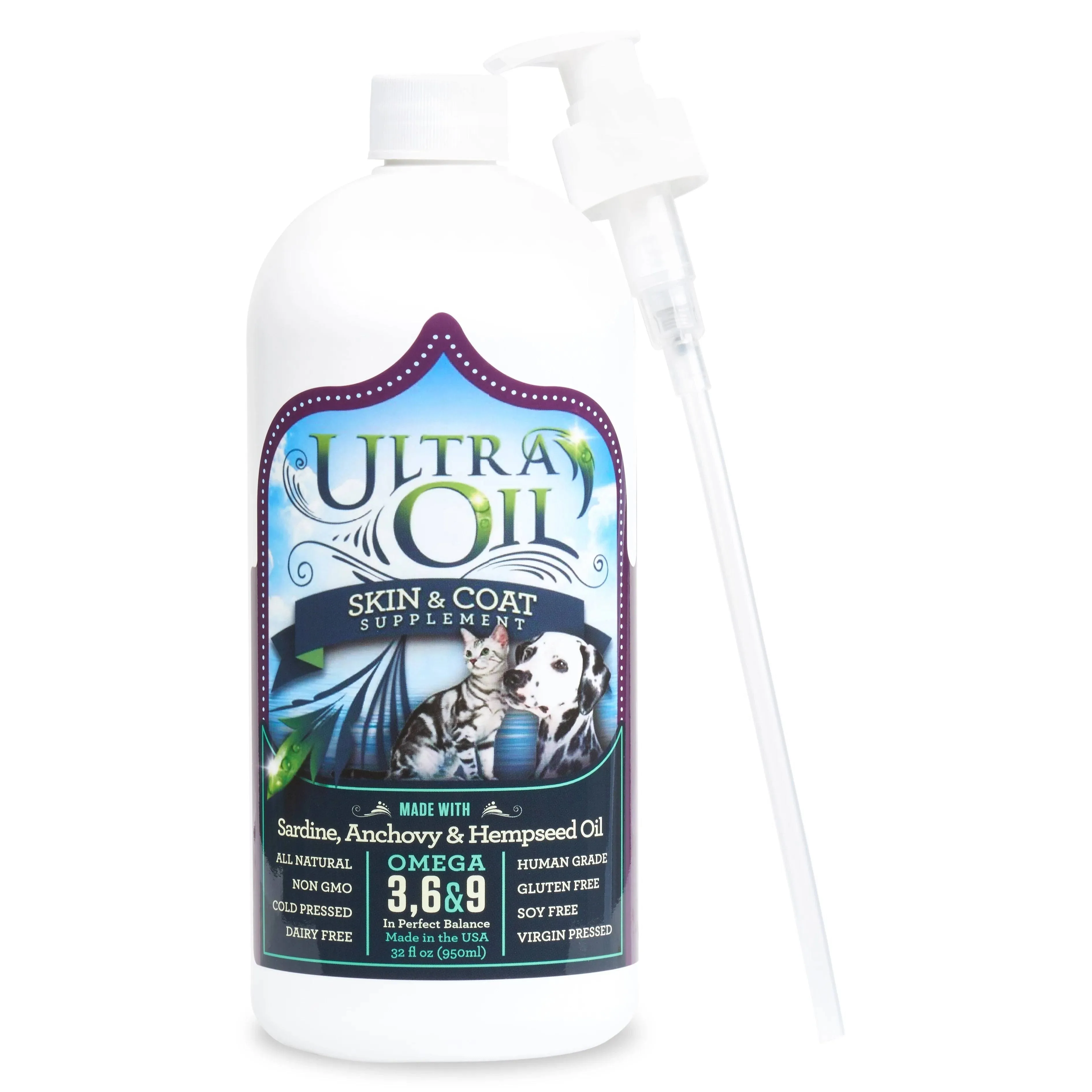 Ultra Oil Hempseed Skin & Coat Supplement (16 oz)