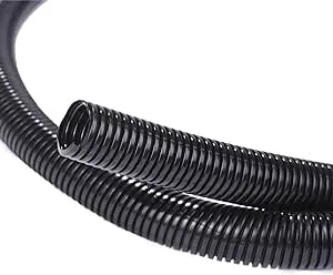 Alex Tech 100ft – 1/2 inch Split Wire Loom Tubing Wire Conduit – Black