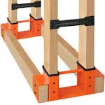 SnugNiture Outdoor Firewood Log Storage Rack Bracket Kit, Adjustable Log Orange