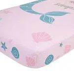 NoJo Sugar Reef Mermaid Photo Op 100% Cotton Fitted Crib Sheet