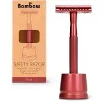 Bambaw Safety Razor with Stand - Red