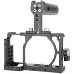 NICEYRIG Camera Cage Kit for Sony A6400/ A6100/ A6300/ A6000, with Cheese Top Handle Cable Lock Clamp