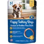 N-Bone Puppy Teething Rings Chicken Flavor Dog Treat, 6 count bag, 7.2-oz