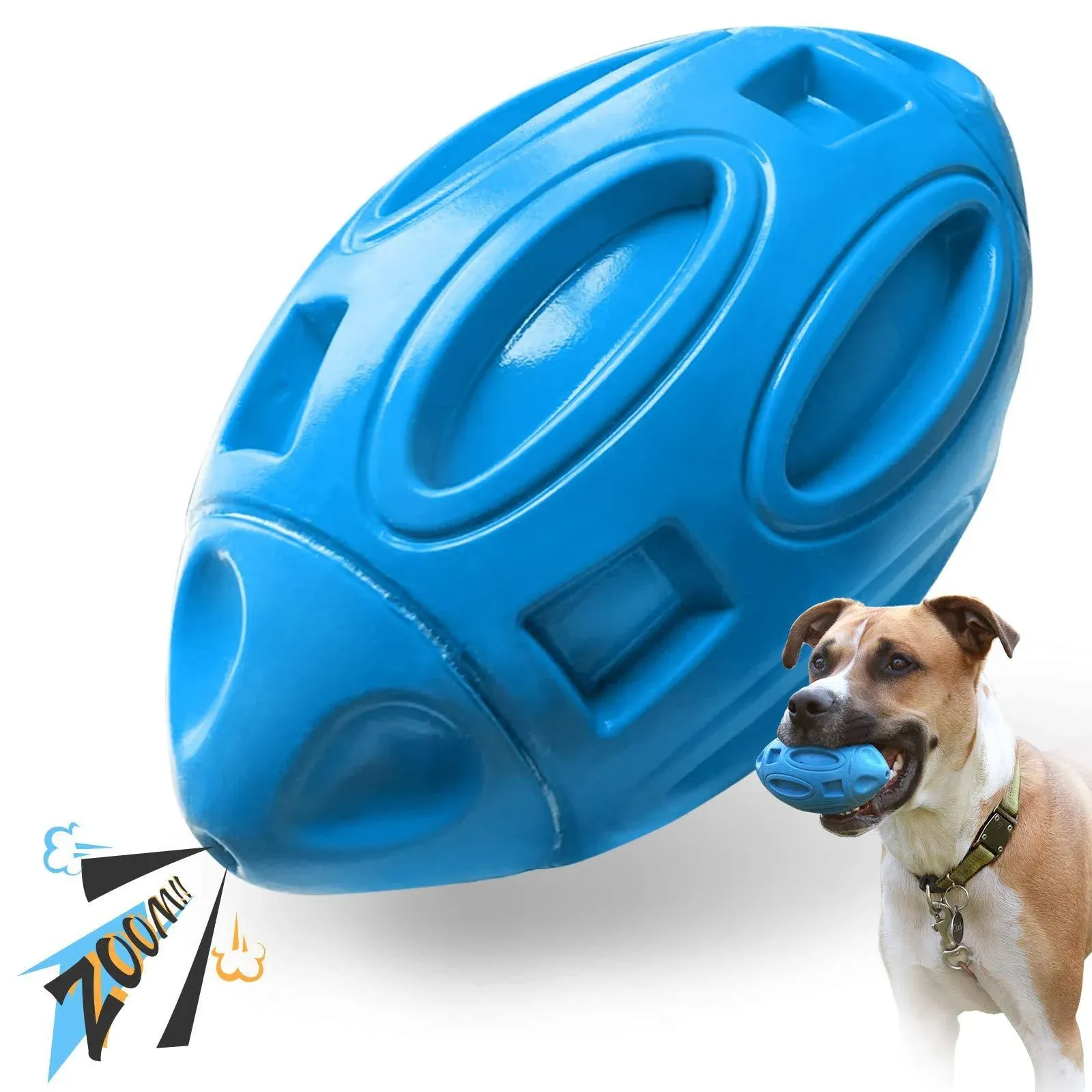 Eastblue Squeaky Dog Toys for Aggressive Chewers: Rubber Puppy Chew Ball with ...