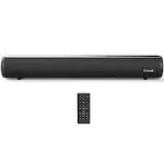 Littoak HDMI Sound Bar for TV, Bluetooth Small TV Soundbar Speaker, Optical/HDMI/Aux/Coax/USB/Bluetooth Connection for TV, PC, Projectors, Includes