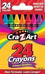 School Quality Crayon, Assorted Colors, 24-box