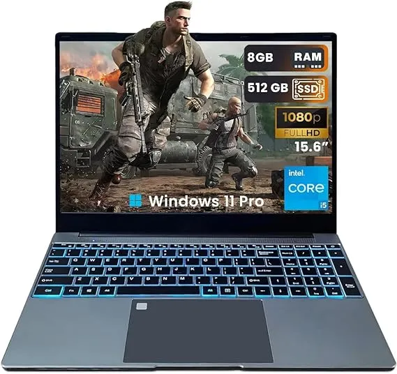 Thunderb 15.6" Laptop - Intel i5 4.20GHz, 8GB Ram, 512GB Ssd, Multicolor Backlit Keyboard, Fingerprint, HD Camera, Bluetooth, Hdmi, USB 3.0, Windows