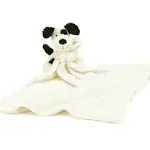 Jellycat Bashful Black and Cream Puppy Soother