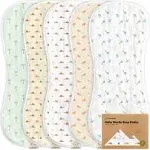 KeaBabies Softe Muslin Baby Burp Cloth in Roarsome