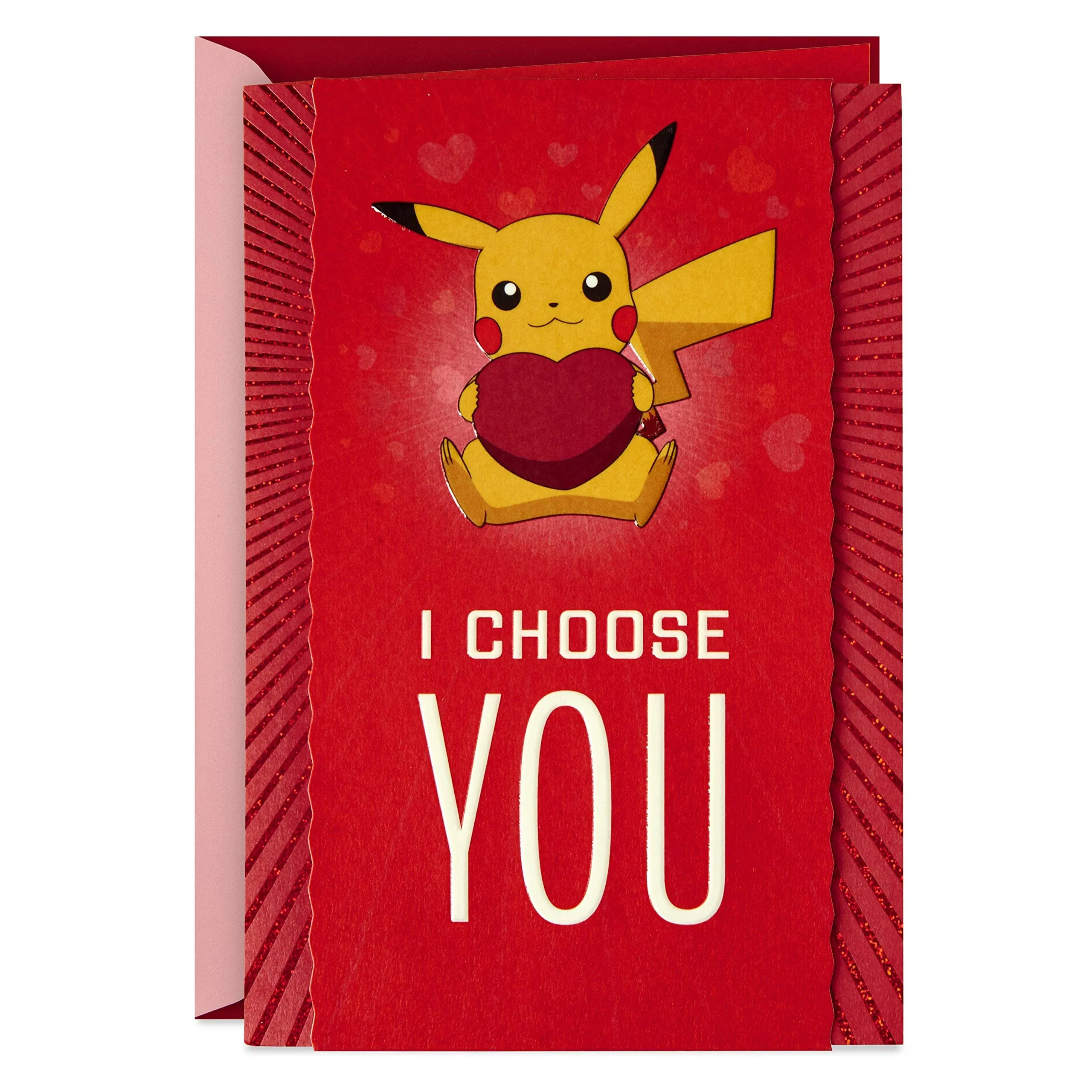 Hallmark Pokémon Valentine&#039;s Day Card Pikachu I Choose You Anniversary Love