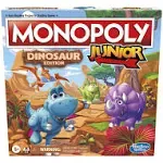 Monopoly Junior Dinosaur Edition Board Game, Kids Board Games, Fun Dinosaur Toys ...