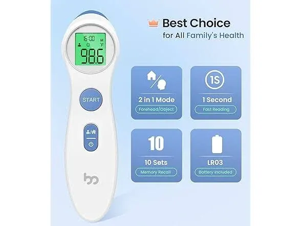 Forehead Thermometer for Adults and Kids Digital Infrared Thermometer