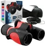 Think Peak Toys Binoculars for Kids High Resolution 8x21, Red