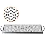 VEVOR 44 in. X-Marks Fire Pit Grill Grate Rectangle Cooking Grate Heavy Duty Steel Campfire BBQ Grill Grid with Handle & Support x Wire Portable Camp