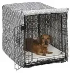 Midwest QuietTime Defender Pet Crate Cover Gray Pattern 30&#034; x 19&#034; x 21&#034; NEW