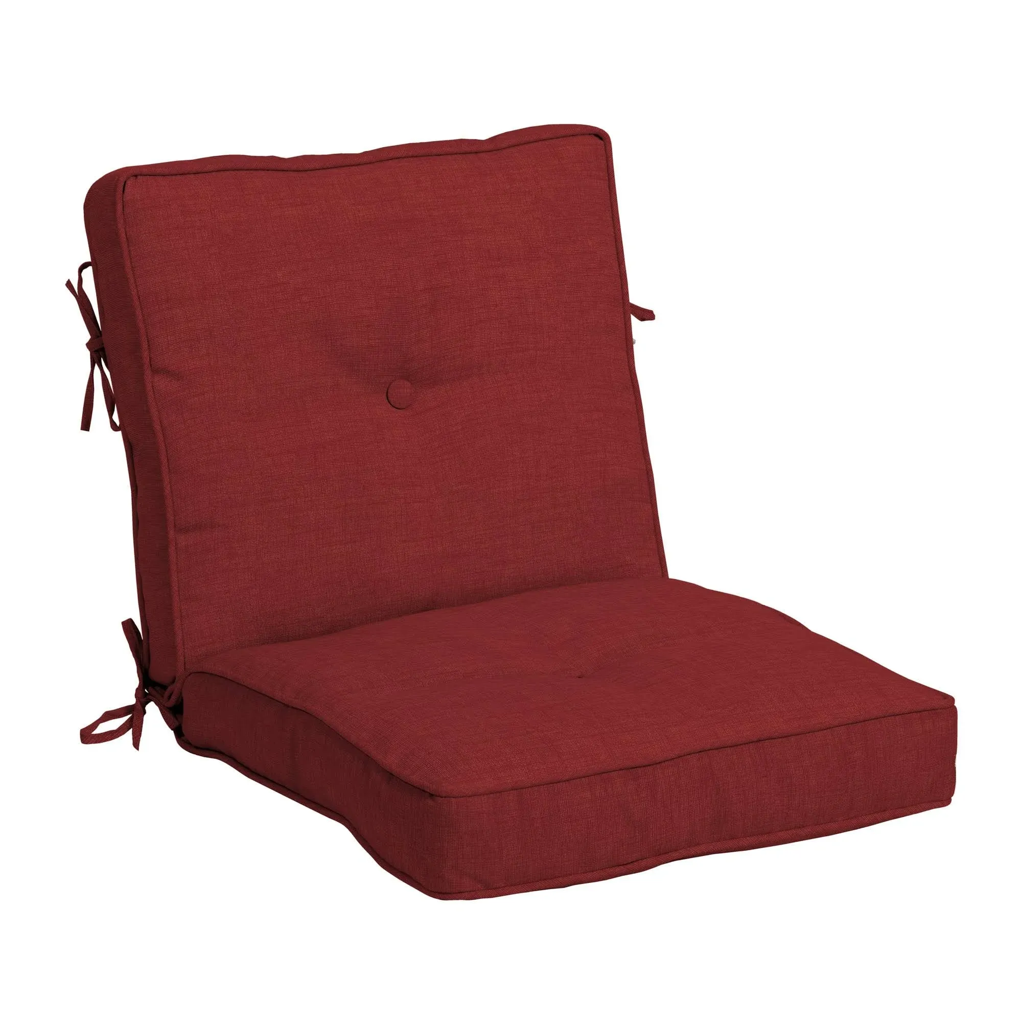 Arden Selections Leala Premium Plush Polyfill Patio Chair Cushion Ruby Red