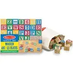 Melissa & Doug Wooden ABC-123 Blocks