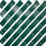 Green Chain Link Fence, Fence Tape with Brass Fasteners,1.8 Inches x 246 ft